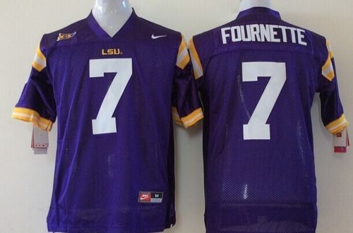 Tigers #7 Leonard Fournette Purple Stitched Youth NCAA Jersey - Click Image to Close
